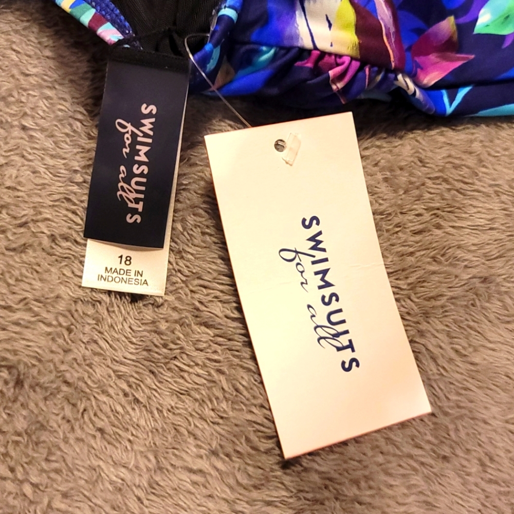 NWT Plus Size Tankini Top Swimsuits For All 18 18W Cruis4 - Picture 3 of 7